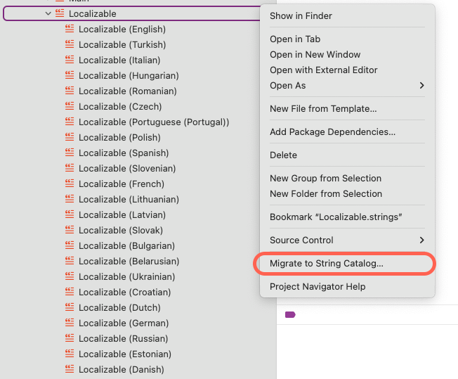 Migration to String Catalog